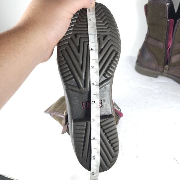 UGG Women's Simmens US8,5? Brown Leather Lined LaceUp Waterproof Wintet Boots - Picture 13 of 16